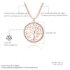 2022 Tree Of Life Necklace Gold Color Three-Layer Chain Big Crystal Round Pendant Necklaces For Woman Jewelry Accessories Gift