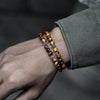 2021 Trendy Handmade Rectangle Disco Ball Charm Men Bracelet Set Classic Hematite Beaded Bracelet For Men Jewelry Gift