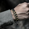 2021 Trendy Handmade Rectangle Disco Ball Charm Men Bracelet Set Classic Hematite Beaded Bracelet For Men Jewelry Gift