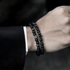 2021 Trendy Handmade Rectangle Disco Ball Charm Men Bracelet Set Classic Hematite Beaded Bracelet For Men Jewelry Gift
