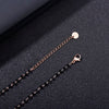 2022 Trendy Star Stainless Steel Long Necklaces For Woman Euro Design Crystal Little Star Black Beaded Sweater Chain Jewelry