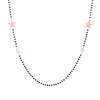 2022 Trendy Star Stainless Steel Long Necklaces For Woman Euro Design Crystal Little Star Black Beaded Sweater Chain Jewelry