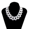 2021 White Acrylic Necklace Punk Resin Chunky Chain Big Pendant Collar Necklaces For Women Statement Jewelry Gift