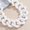 2021 White Acrylic Necklace Punk Resin Chunky Chain Big Pendant Collar Necklaces For Women Statement Jewelry Gift