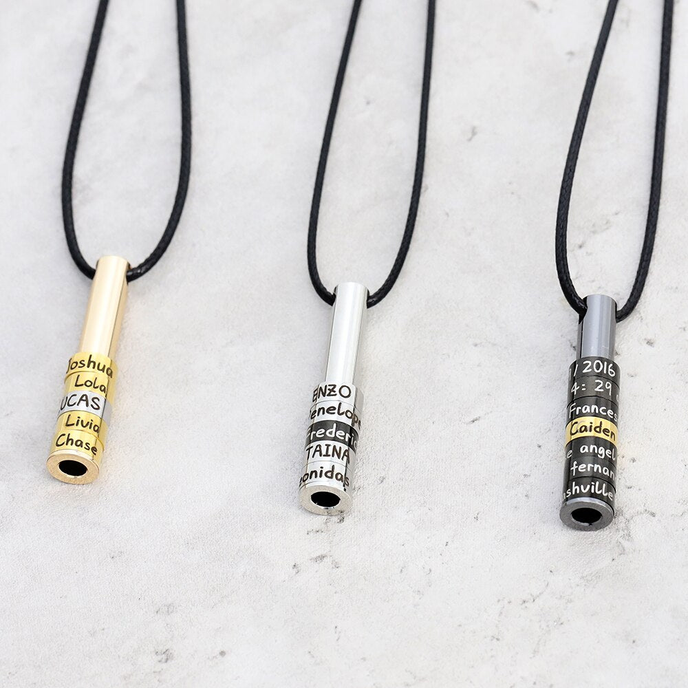 2022 creative titanium steel necklace simple boyfriend gift personalized custom beaded alphabet leather rope couple necklace