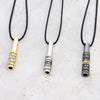 2022 creative titanium steel necklace simple boyfriend gift personalized custom beaded alphabet leather rope couple necklace