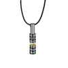 2022 creative titanium steel necklace simple boyfriend gift personalized custom beaded alphabet leather rope couple necklace