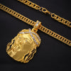 2021 cross-border supply large hip hop Jesus  necklace men's gold necklace