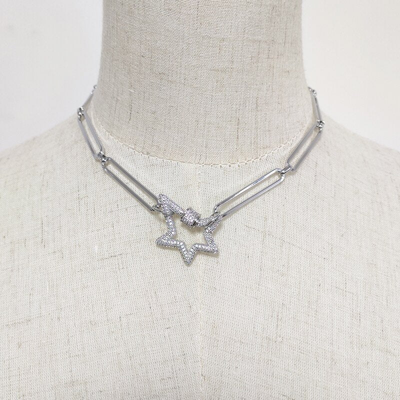 2021 design punk necklace exquisite spiral buckle pendant choker men unique neck decoration Jewelry gift for women