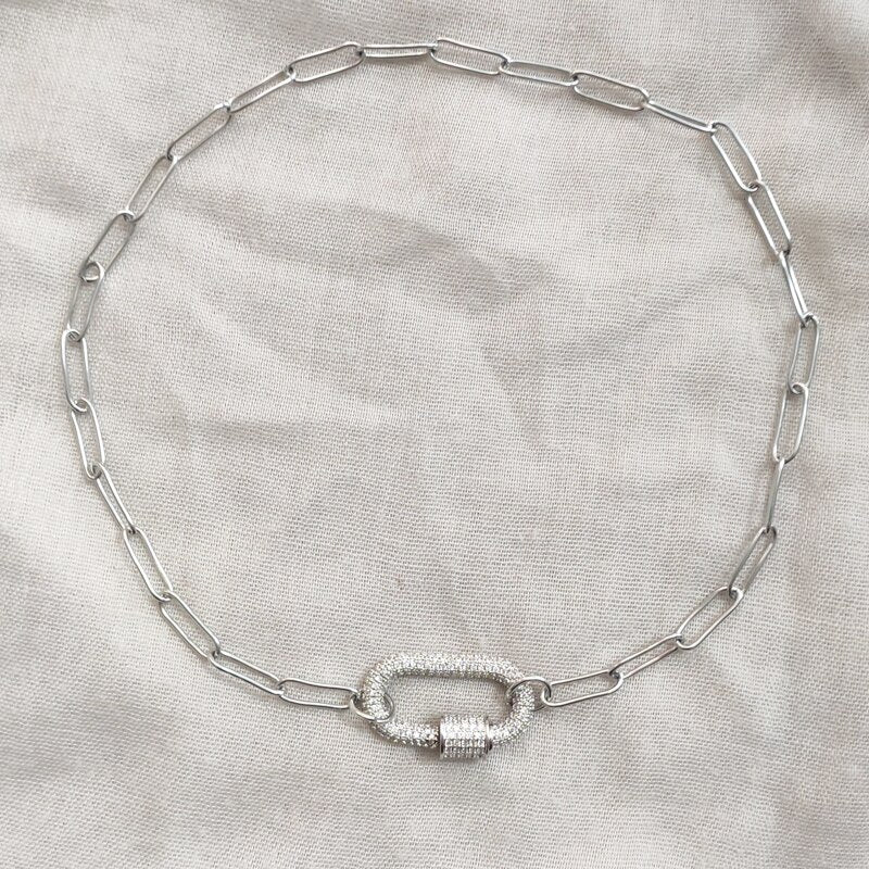 2021 design punk necklace exquisite spiral buckle pendant choker men unique neck decoration Jewelry gift for women