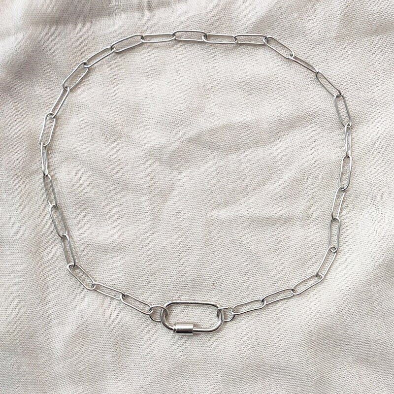 2021 design punk necklace exquisite spiral buckle pendant choker men unique neck decoration Jewelry gift for women