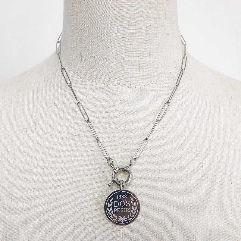 2021 design punk necklace exquisite spiral buckle pendant choker men unique neck decoration Jewelry gift for women