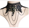 2021 Retro Fashionable Black Lace Fringed Necklace For Women Clavicle Chain party jewelry