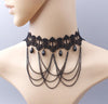 2021 Retro Fashionable Black Lace Fringed Necklace For Women Clavicle Chain party jewelry