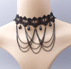 2021 Retro Fashionable Black Lace Fringed Necklace For Women Clavicle Chain party jewelry