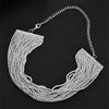 2021 simple women Rhinestone Necklace multi row crystal women's necklace accessories