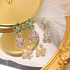 2022 design jewelry exquisite  shiny crystal glass earrings fairy girl party earrings