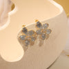 2022 design jewelry exquisite  shiny crystal glass earrings fairy girl party earrings