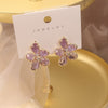 2022 design jewelry exquisite  shiny crystal glass earrings fairy girl party earrings