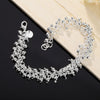 2022  925 Stamp Silver Color ball Bracelet Chain Link women Fine charm Lucky Cuff bangle Christmas