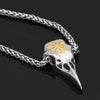 2022 viking crow pendant necklace stainless steel crow skull men and women pendant necklace viking jewelry