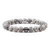 2021 pulsera hombre Cylinder Hematite Bracelets For Men Classic Nature Stone Beads Bracelets & Bangles Homme Yoga Jewelry Gift