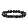 2021 pulsera hombre Cylinder Hematite Bracelets For Men Classic Nature Stone Beads Bracelets & Bangles Homme Yoga Jewelry Gift