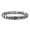 2021 pulsera hombre Cylinder Hematite Bracelets For Men Classic Nature Stone Beads Bracelets & Bangles Homme Yoga Jewelry Gift