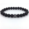 2021 pulsera hombre Cylinder Hematite Bracelets For Men Classic Nature Stone Beads Bracelets & Bangles Homme Yoga Jewelry Gift
