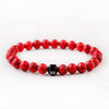 2021 pulsera hombre Cylinder Hematite Bracelets For Men Classic Nature Stone Beads Bracelets & Bangles Homme Yoga Jewelry Gift