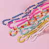 2021Korean Lovely Daisy Flowers Colorful Beaded Charm Statement Short Choker Necklace for Women Vacation Girls Jewelry