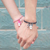 2021 2pcs Couples Matching Bracelet Magnet Cute Doll Star Pendant Braslet Elastic Rope Paired Braclet Parent Child Brazalete