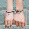 2021 2pcs Couples Matching Bracelet Magnet Cute Doll Star Pendant Braslet Elastic Rope Paired Braclet Parent Child Brazalete