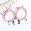 2021 2pcs Couples Matching Bracelet Magnet Cute Doll Star Pendant Braslet Elastic Rope Paired Braclet Parent Child Brazalete