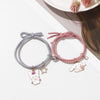 2021 2pcs Couples Matching Bracelet Magnet Cute Doll Star Pendant Braslet Elastic Rope Paired Braclet Parent Child Brazalete