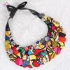 2021 Ankara Button Bib Statement Neckpiece African Tribal Necklace Statement Necklace Button Jewelry For Women WYA067