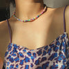 2021 Bohemian 4mm Polymer Clay Necklace Soft Pottery Gift Jewelry Colorful Women Choker Handmade Necklace Collar Surfer Bea M7B9