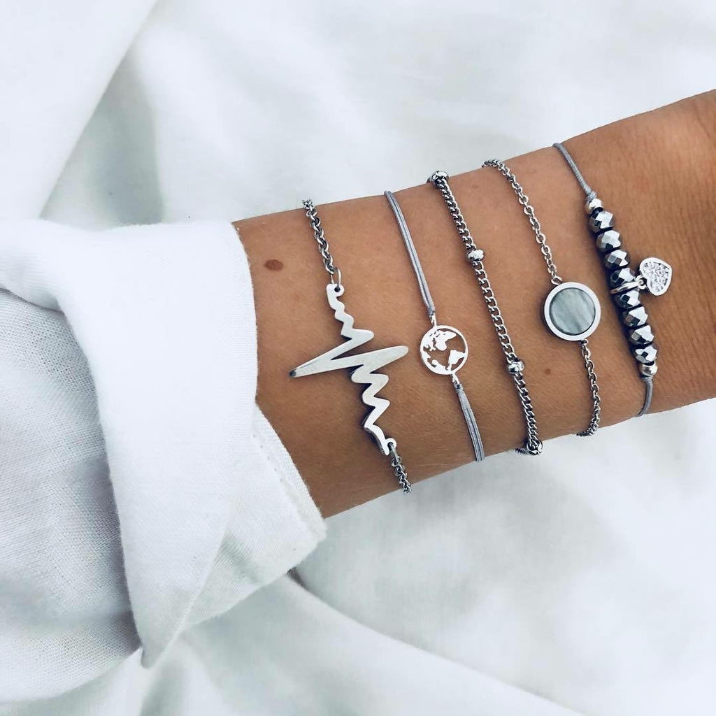 2021 Bohemian Bracelets & Bangles Set Vintage Bead Boho Charm Bracelet For Women Jewelry Accessories Pulseras Mujer Bijoux Femme