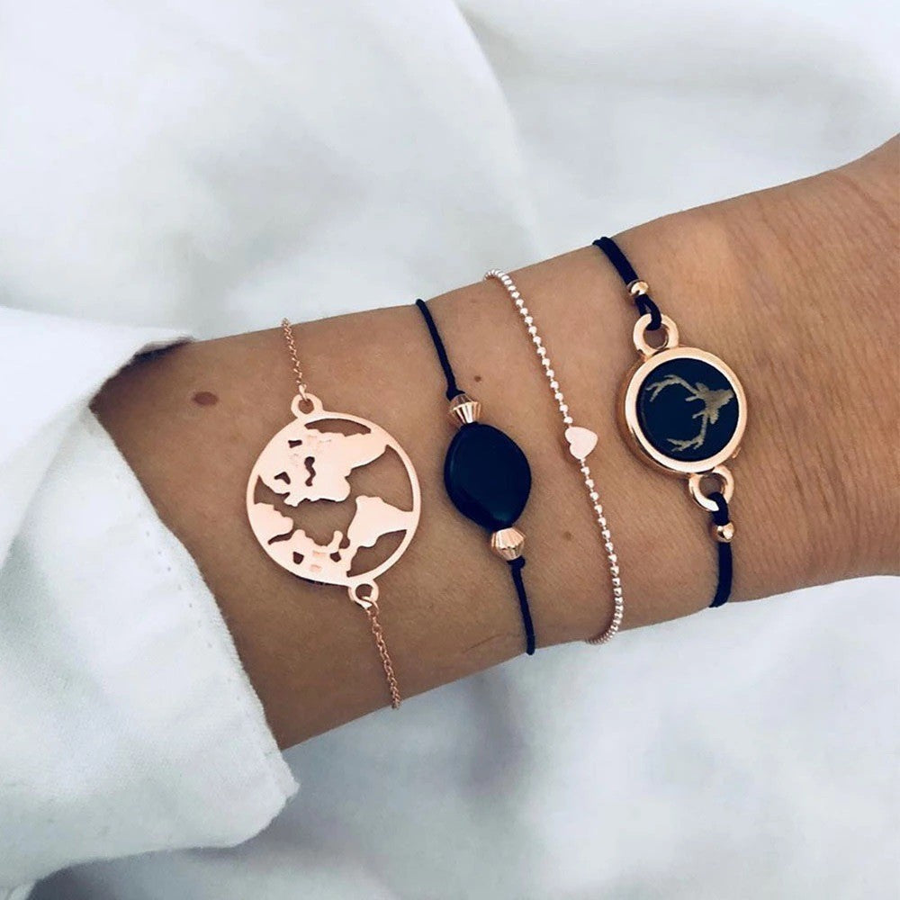 2021 Bohemian Bracelets & Bangles Set Vintage Bead Boho Charm Bracelet For Women Jewelry Accessories Pulseras Mujer Bijoux Femme