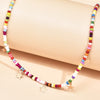 2021 Bohemian Colorful Small Beads Chain Gold Star Pendant Trendy Necklaces Jewelry for Women Girls Elegant Accessories