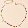 2021 Bohemian Colorful Small Beads Chain Gold Star Pendant Trendy Necklaces Jewelry for Women Girls Elegant Accessories