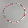 2021 Bohemian Multi-Color Glass Beads Freshwater Pearl Necklace for Women Girls Female Choker Jewelry Drop Shipping
