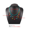 2021 Bohemian Multilayer Bead Daisy Flower Necklace For Women Rainbow Summer Statement Necklace Girl Party Jewelry Gifts