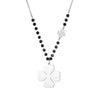 2022 Clover Pendant Necklace for Women Black Crystal Chain Stainless Steel Necklace Heart Choker Jewelry Gifts for Year 2022
