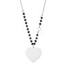 2022 Clover Pendant Necklace for Women Black Crystal Chain Stainless Steel Necklace Heart Choker Jewelry Gifts for Year 2022