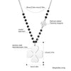 2022 Clover Pendant Necklace for Women Black Crystal Chain Stainless Steel Necklace Heart Choker Jewelry Gifts for Year 2022