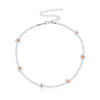 2022 Colorful Daisy Flowers Beaded Necklace Charm Statement Short Choker Necklace for Women Korea Summer Jewelry