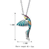 2021 Creative Hummingbird Pendant Necklace Color Epoxy Jewelry Bird Clavicle Chain Women&#39;s Necklace Hand Enamel