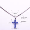 2022 Cross Stainless Steel Natural Stone Lapis Lazuli Statement Necklace Women Silver Color Necklaces jewelry gargantilla N20224