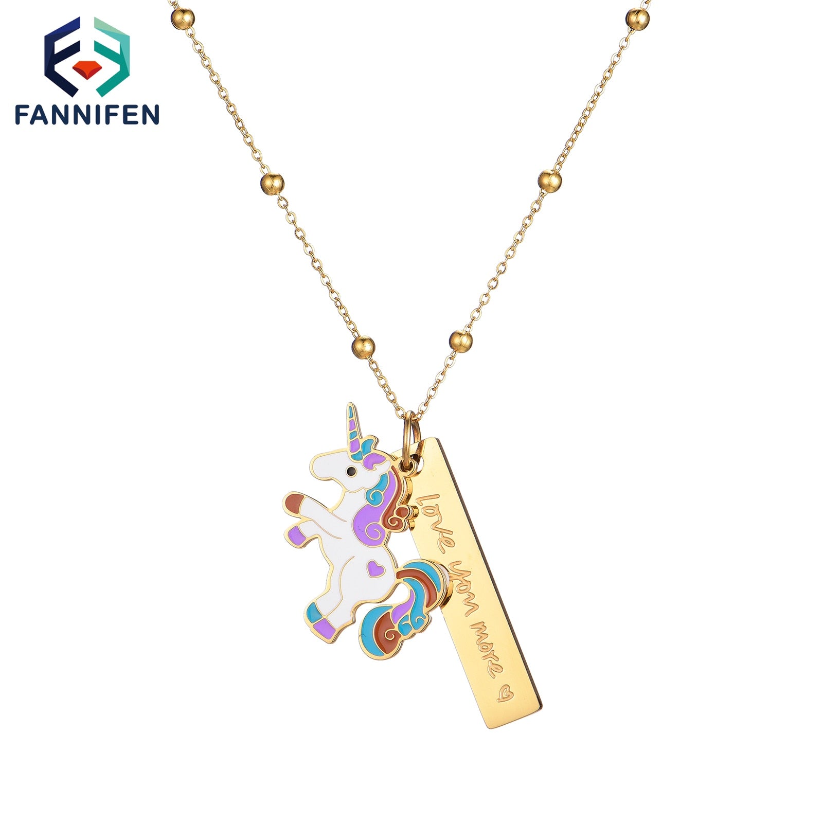 2021 Cute Unicorn Stainless Steel Jewelry Necklace For Ladies And Girls Animal Decoration Kit Gift Wedding Party